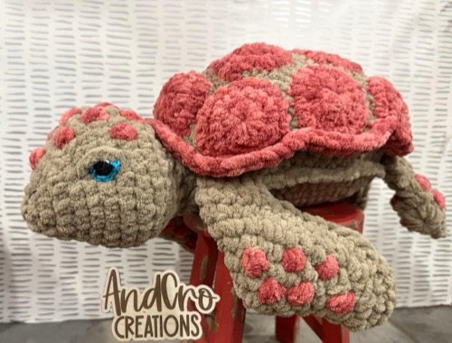 Oversized turtle plush